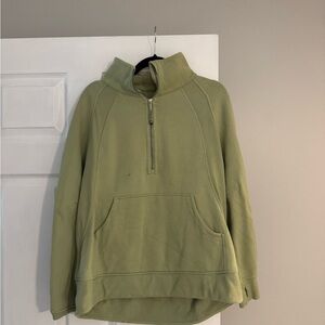 WOMENS Half-Zip Pullover Sweater - Olive Green I think size 10